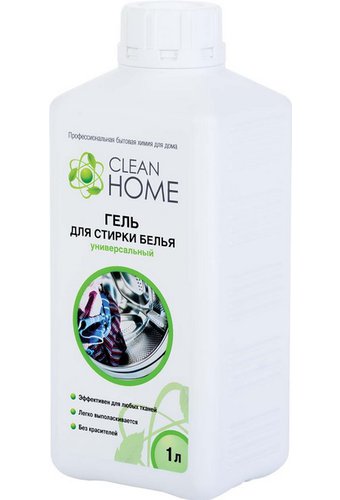 Средство для стирки CLEAN HOME (флак 1000мл) Гель для всех видов тканей  /10