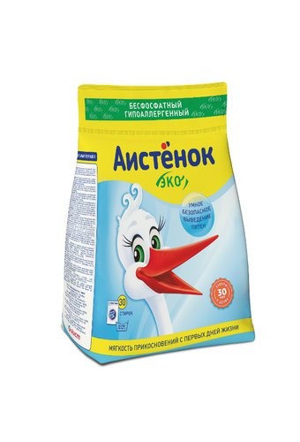 Стиральный порошок АИСТЕНОК ЭКО (пэт упак 2,40кг) гипоаллергенный  /6