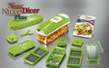 Терка-овощерезка (8 ножей) NICER DICER с контейнером и сменными насадками KH-447  /24