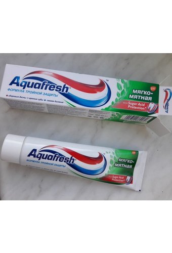 Зубная паста  AQUAFRESH (туба 100мл) Тройная защита Мягко-мятная /12