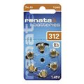 Батарейки для слух.аппаратов RENATA  ZA-312 BP6  /6/60
