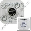 Батарейки для часов RENATA G 5  R393 SR754W BP1