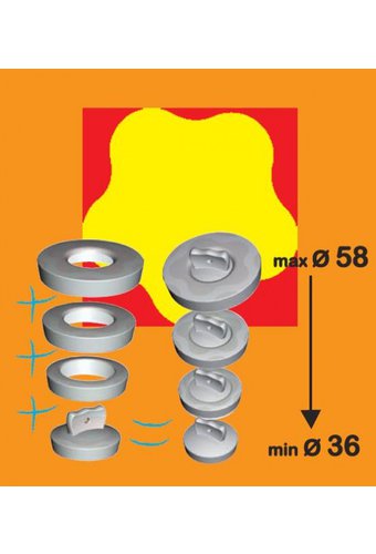 Пробка для ванны/раковины D 36-58мм УНИВЕРСАЛ силиконовая цвет микс /12/144