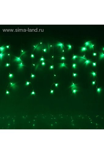 Гирлянда БАХРОМА 120 LED зелёный длина 2,4м высота 0,6м  /100