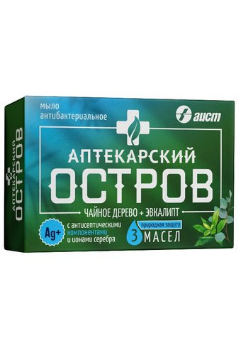 Мыло туалетное экстра АПТЕКАРСКИЙ ОСТРОВ 100г Чайное дерево и эвкалипт  /13