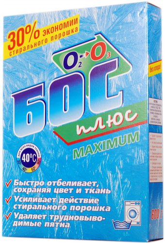 Отбеливатель кислородный БОС Плюс maximum (карт упак 600г)  /30