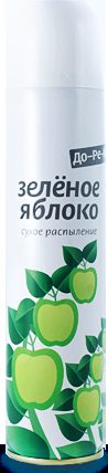Освежитель воздуха ДО-РЕ-МИ Аква плюс (аэроз 350мл) ЗЕЛЕНОЕ ЯБЛОКО  /12