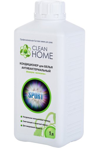 Кондиционер для белья CLEAN HOME ЭКОНОРМА (флак 1000мл) Антибактериальный SPORT  /10