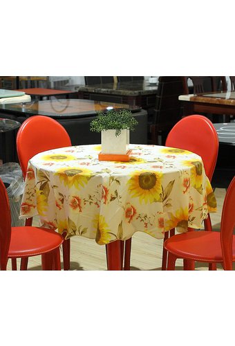 Скатерть овальная 137х183см винил/флизелин TABLECLOTH  Волна  /60