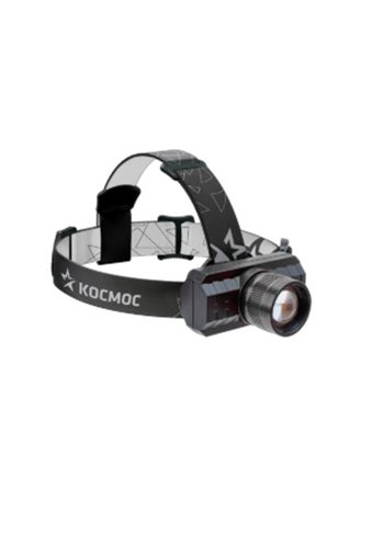 Фонарь налобный аккумуляторный КОСМОС 1 LED XPE 3W ZOOM KosH3WZoo