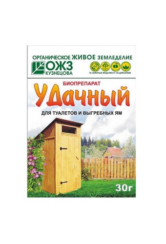 Средство по уходу за септиками  УДАЧНЫЙ (упак  30г) биопрепарат  /40