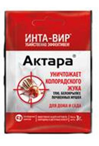 Инсектицид широкого спектра АКТАРА ИНТА-ВИР (упак 3г) ВДГ /50/200