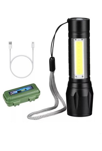 Фонарь аккумул. ОГОНЬ Police H-699 3 режима LED с клипсой + зарядка USB в кейсе