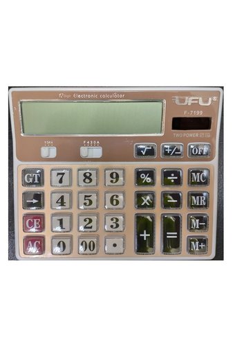Калькулятор настольный большой 12 разрядов UFU-7199 160x190мм двойное питание горизонтальный  /10