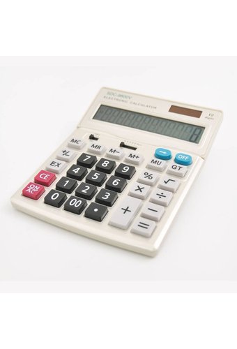 Калькулятор настольный большой 12 разрядов AX-9800V 200x155мм двойное питание  /10