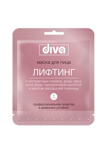 Маска тканевая для лица DIVA Лифтинг для всех типов кожи  /15