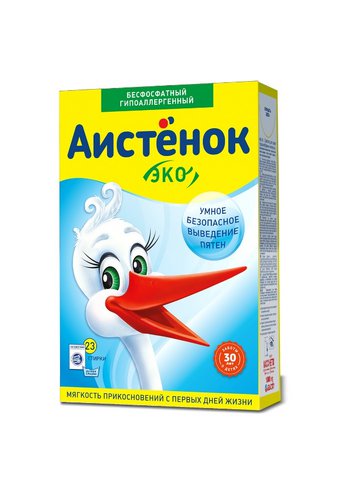 Стиральный порошок АИСТЕНОК ЭКО (пэт упак 1.5кг) гипоаллергенный  /10