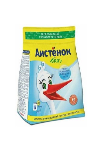 Стиральный порошок АИСТЕНОК ЭКО (пэт упак 1.5кг) гипоаллергенный  /10