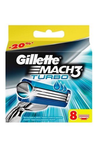 Кассеты GILLETTE MACH-3 TURBO (упак  8шт)  /10