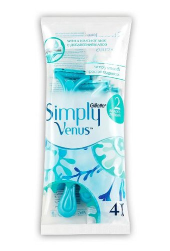 Станок одноразовый для женщин GILLETTE Simply Venus 2  (упак 4шт)  /12/96