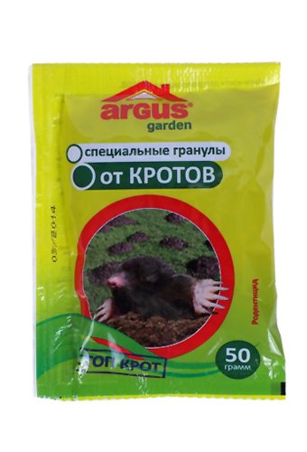 яСредство от кротов родентицидное гранулы ARGUS GARDEN (упак 50г) с приманкой  /100