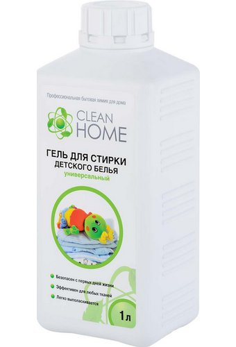 Средство для стирки  детского белья CLEAN HOME Гель (флак 1000мл) гипоаллергенное /10